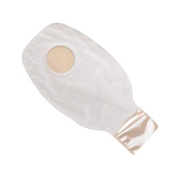 BBraun Almarys Preference drainable pouches beige, телесный мешок для илеостомы с гибким мягким зажимом (дренируемый), двухкомп., 50 мм (73350RU)
